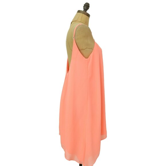 BCBGeneration Flowy Low Back Tank Dress Size M Spaghetti Strap Flash Pink EUC B2 - Picture 4 of 6